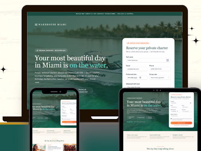 A Simple landing page for a business owner