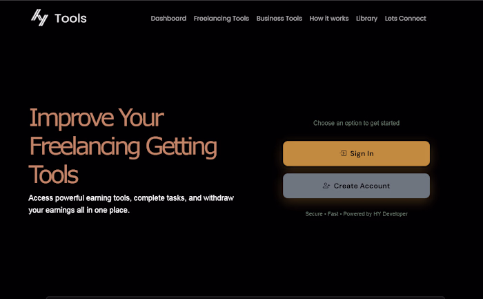 The Freelancing Tool Web Presence.
