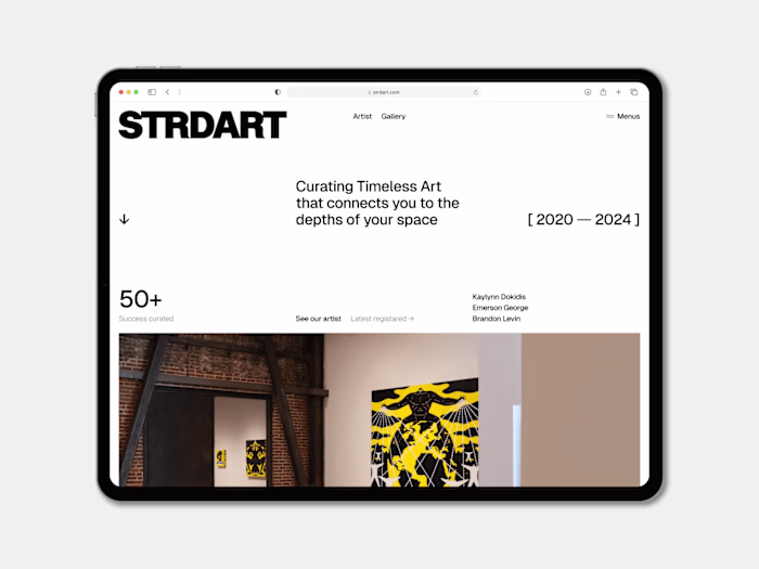 Strdart – Online Art Curation Platform
