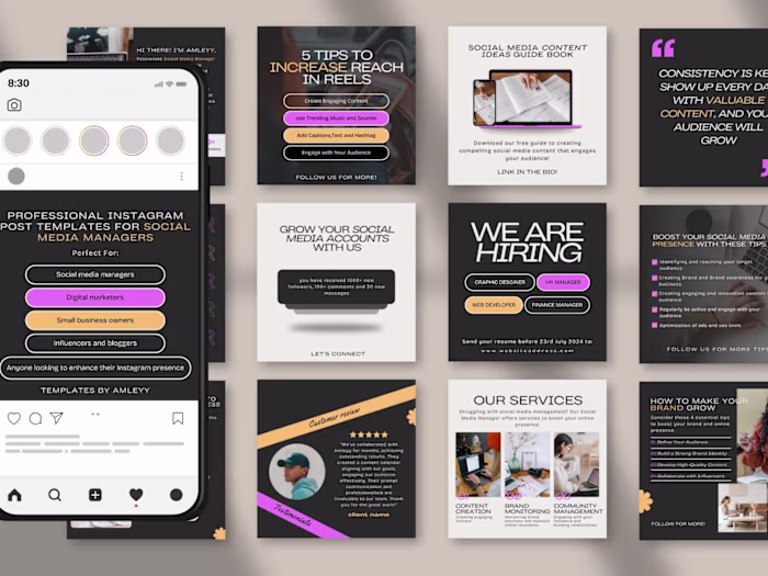 Professional Instagram Post Templates