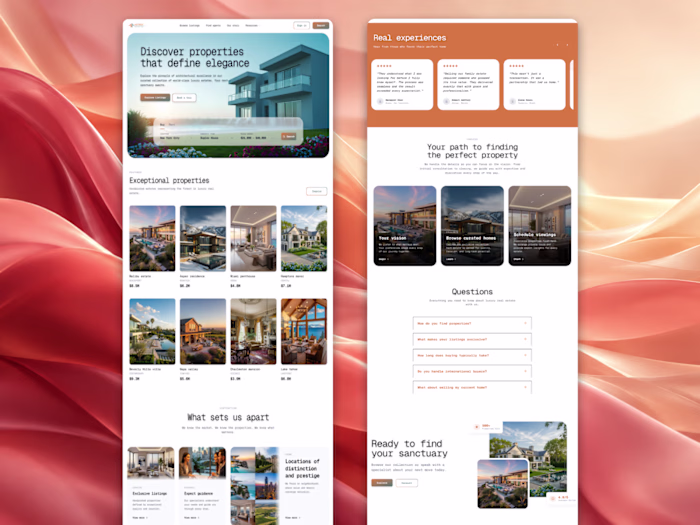 Astrex Properties, Real Estate Landing Page