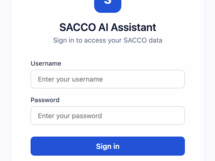 SACCO AI Assistant
