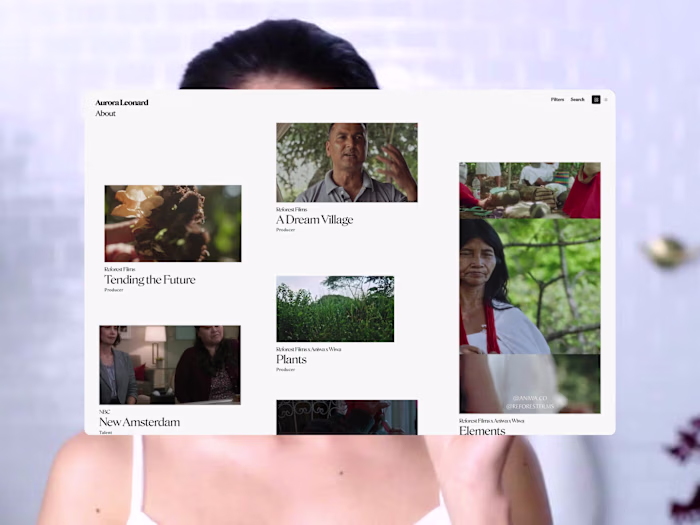 Aurora Leonard: A Filmmaker's Portfolio That Sorts Itself