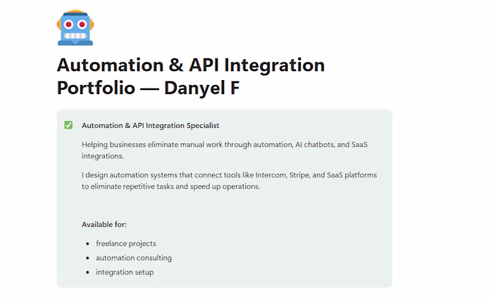 This portfolio showcases automation systems