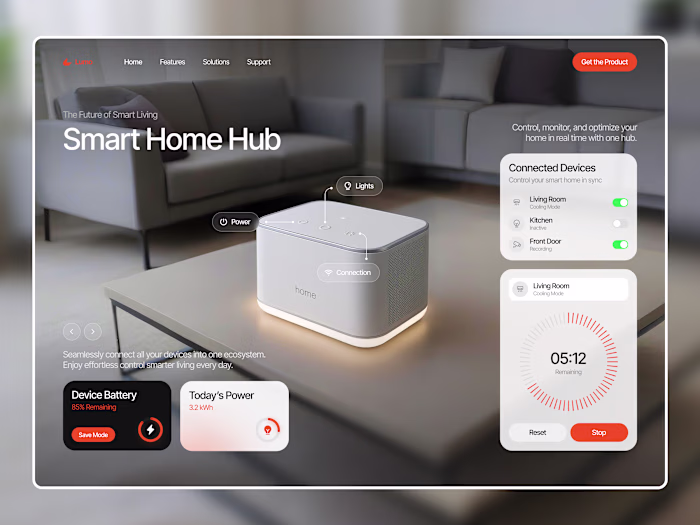 Smart Home Hub - Web Design