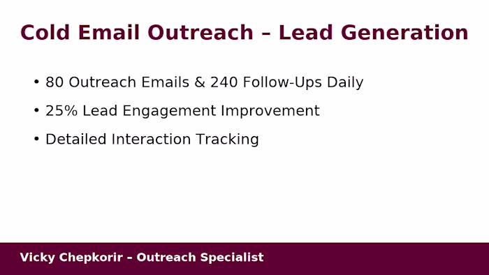 Cold Email Outreach – Lead Generation Campaign