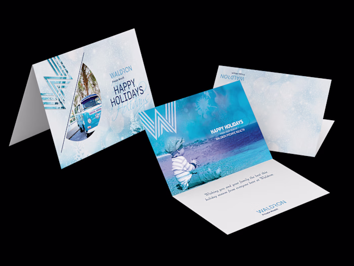 Holiday card design for Waldron