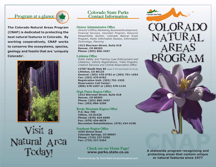 Colorado Parks Brochure