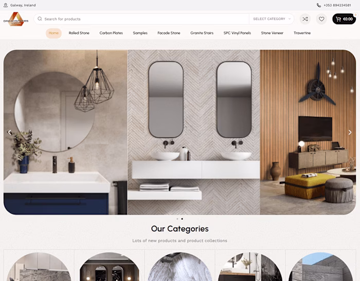 Dream Spaces Ecommerce Website