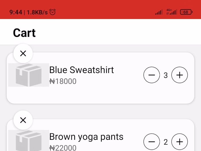 E-commerce react native mobile application ( demo app )