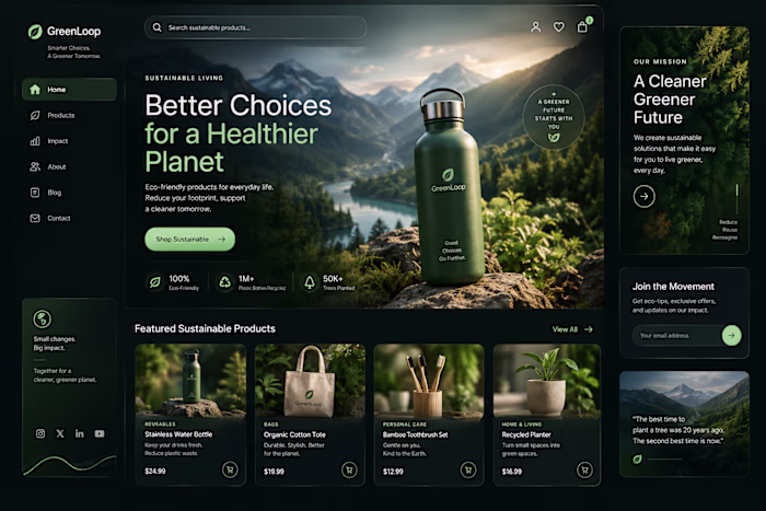 GreenLoop — Sustainable E-Commerce UI