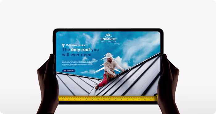Landing page - UX/UI Design for a Responsive Roofing Website