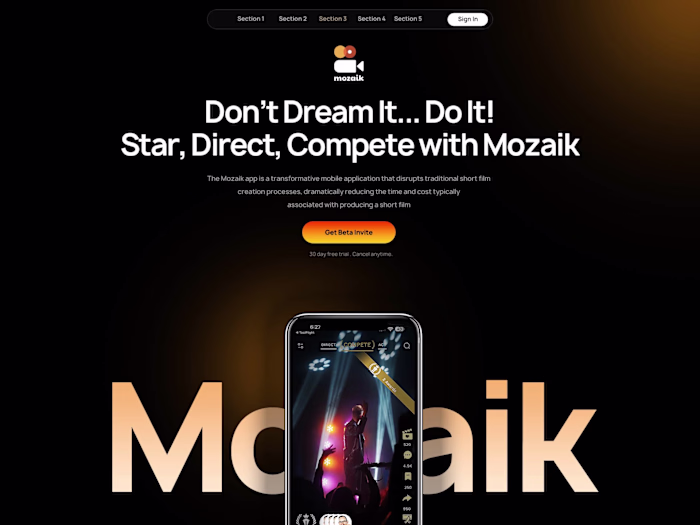Short movie maker app design