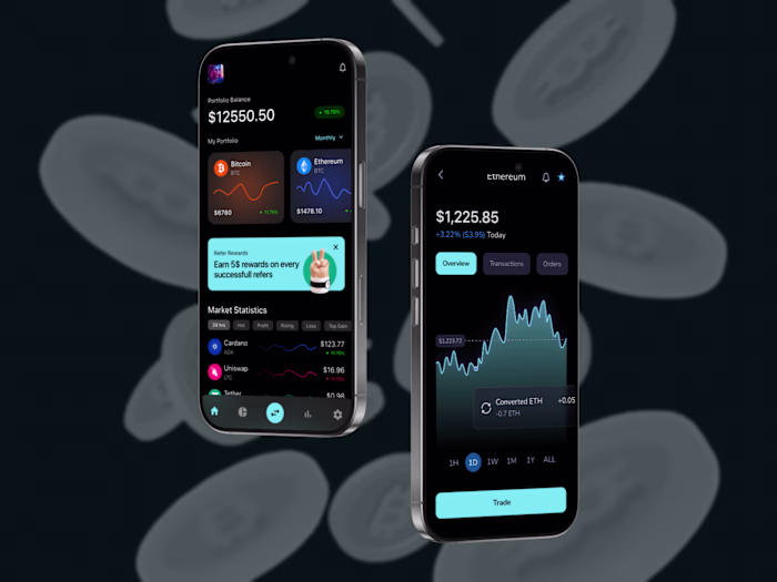Crypto Mobile App Design
