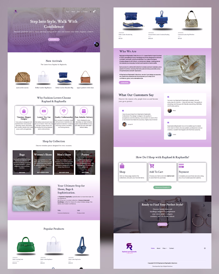 Raphael and Raphaella Online Store Development