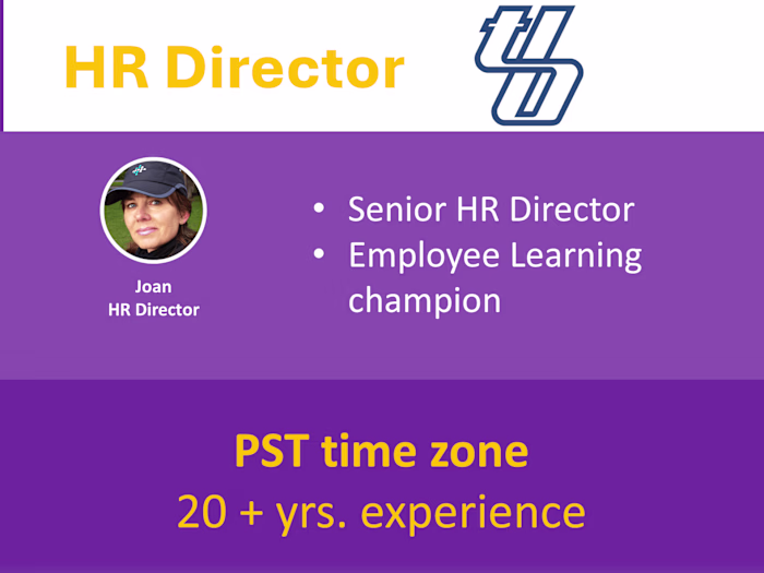 HR Director and Director Learning and Development
