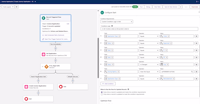 Optimized a Salesforce Flow Automation
