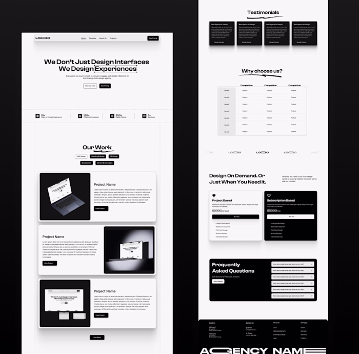 Design Agency Website - Light Theme