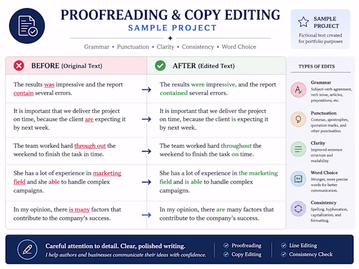 Proofreading & Copy Editing — Sample Project
