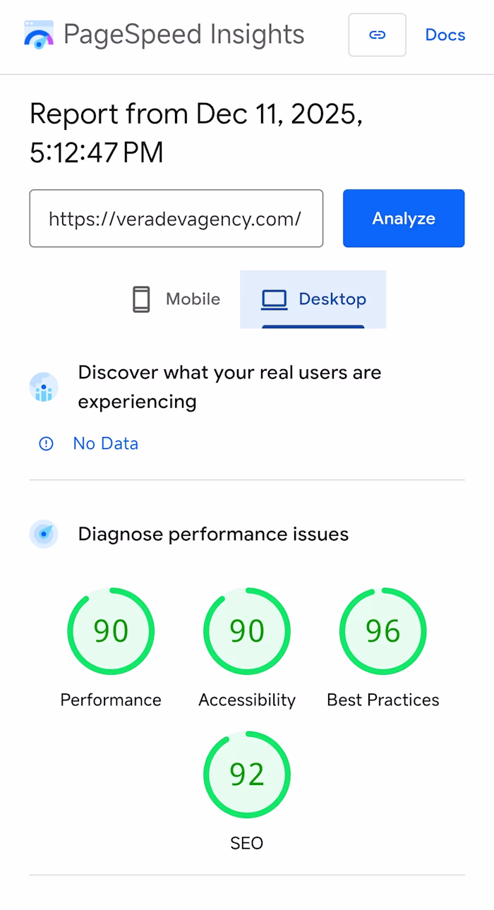 This is an excerpt from my agency's website—a test report se...