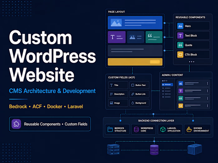WordPress and Bedrock Website Build for QALIPSIS
