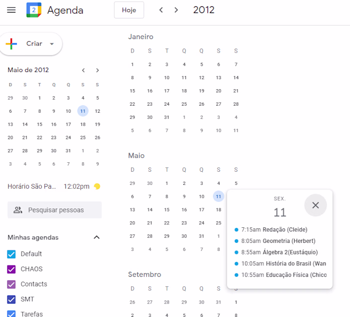 Personal & Professional Calendar Management