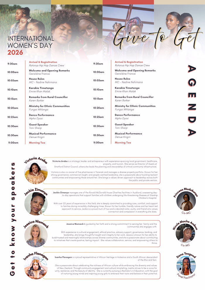 Event agendas