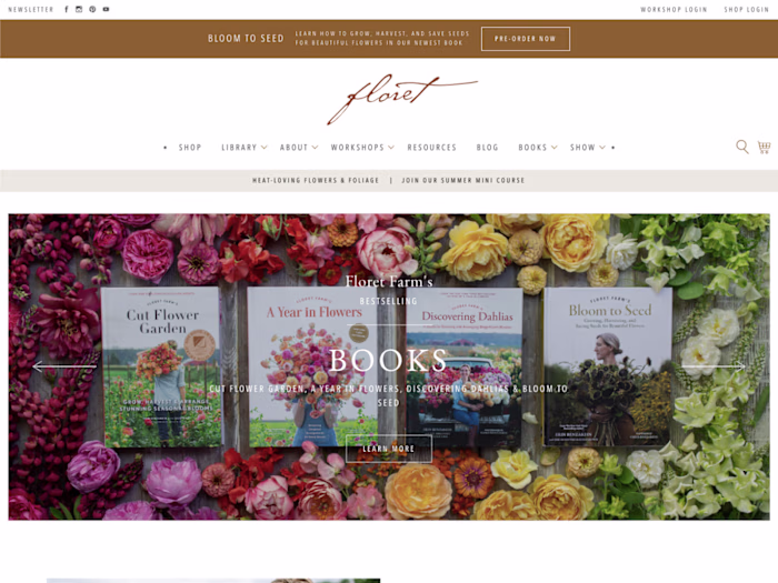 Floret Flowers Kajabi Website Redesign