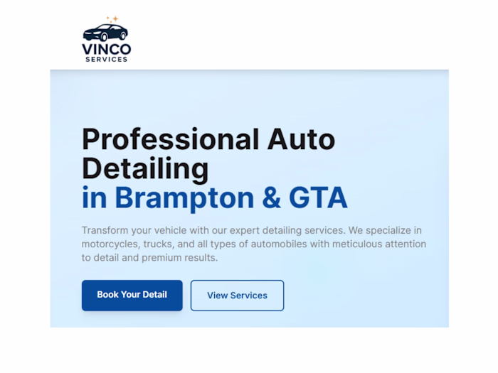 Vinco Services offers professional auto-detailing for cars, ...