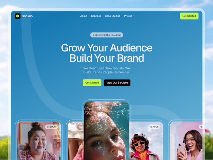 Social Media UGC Agency Website Design & Framer Development