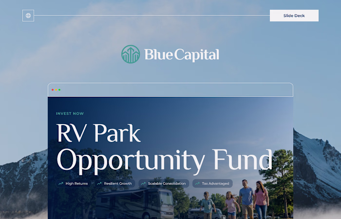 Blue Capital - Pitch Deck & Presentation Design