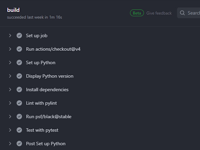 Set up CI for your python project in Github