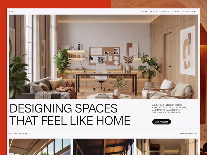 Modern Interior Studio Website