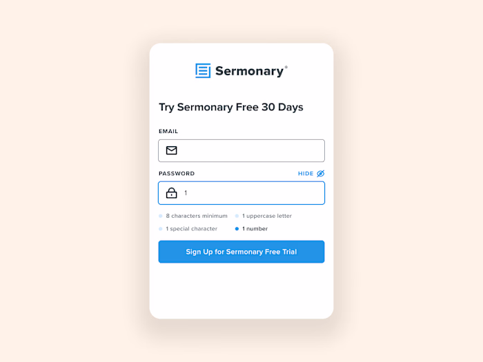 Sign Up / Log In Flow