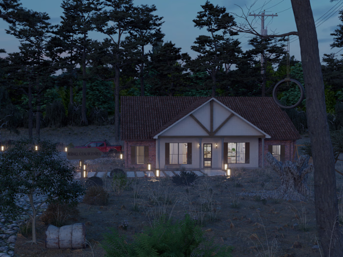 Exterior Modeling and render animation
