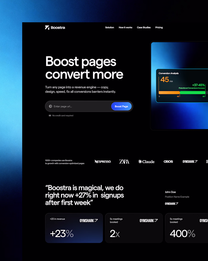 Boostra AI CRO Tool 