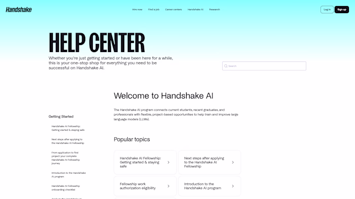 Handshake AI Help Center