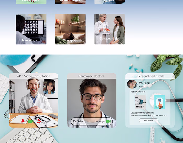 Telehealth website designing/ Healthcare website :: Behance