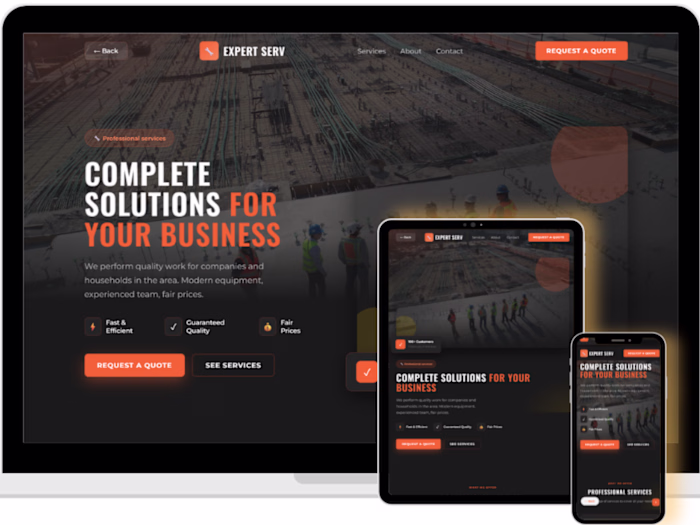 Industrial Landing Page – 40%