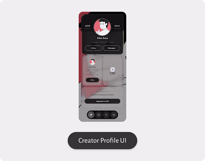 Creator Profile UI