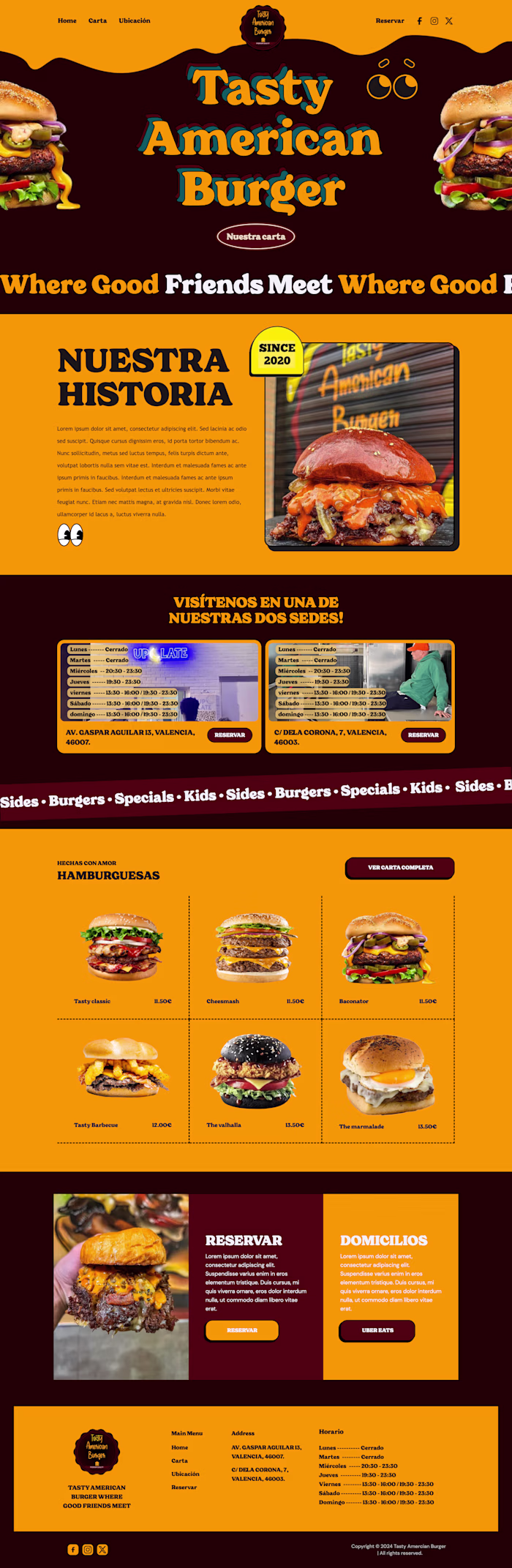 Restaurant Website Redesign