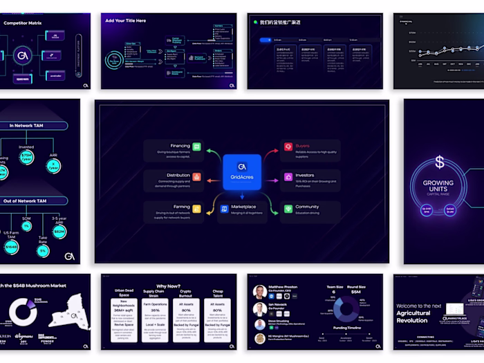 Presentation Design in Figma for GridAcres