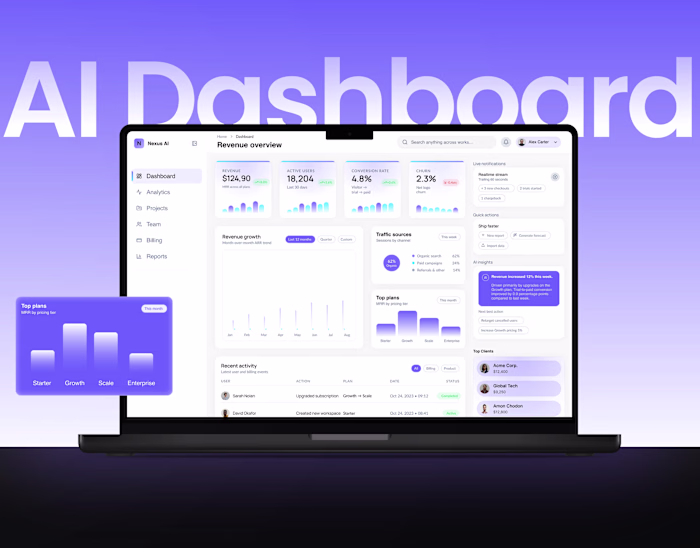 Nexus AI — SaaS Dashboard (Concept)
