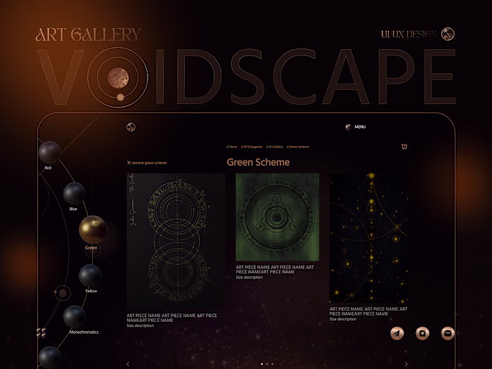 VoidScapes Art Store UI/UX Design