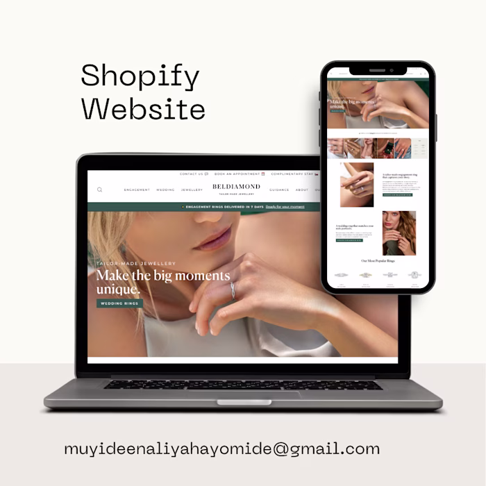 Luxury Jewelry Shopify Website Design