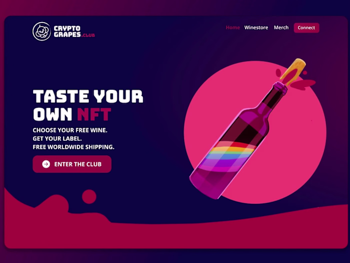 Wine Shop with your NFT on the label