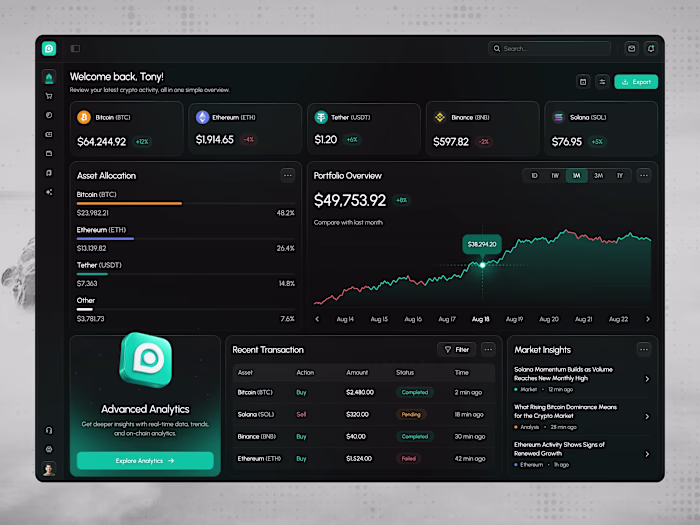 Ditto - Crypto Portfolio Dashboard