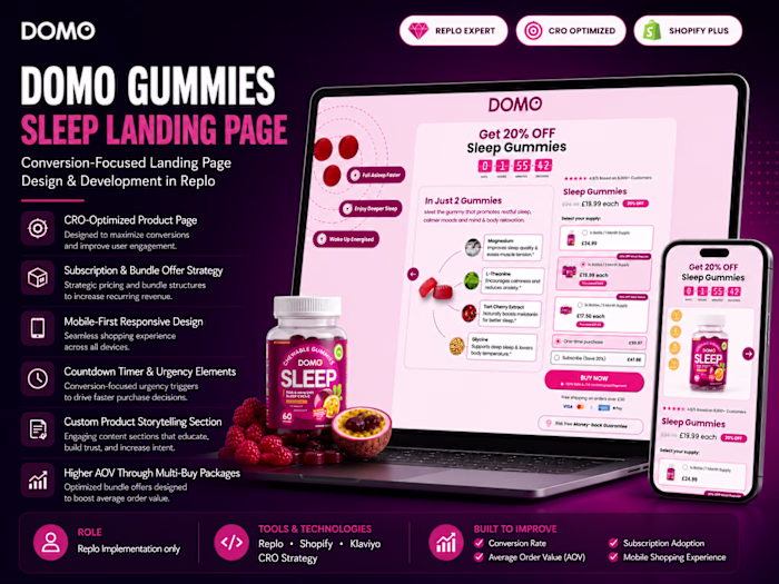 CRO-Focused Shopify Landing Page for