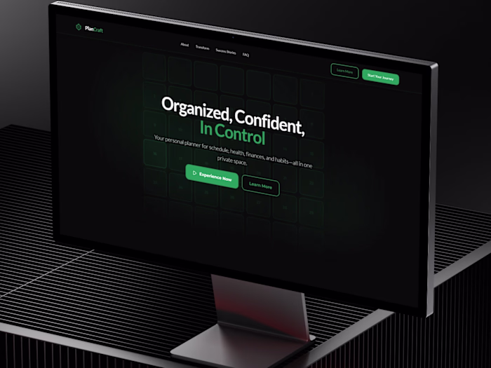 PlanCraft Case Study: Productivity App UI & Webflow Design