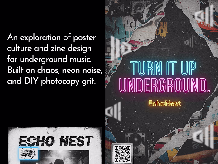 Bold Poster & Zine for Indie Underground Music